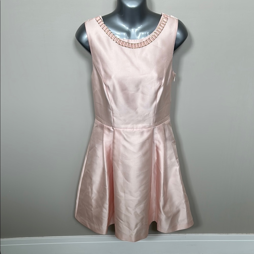 Jessica Simpson Pink Embellished Pleated Prom Dress